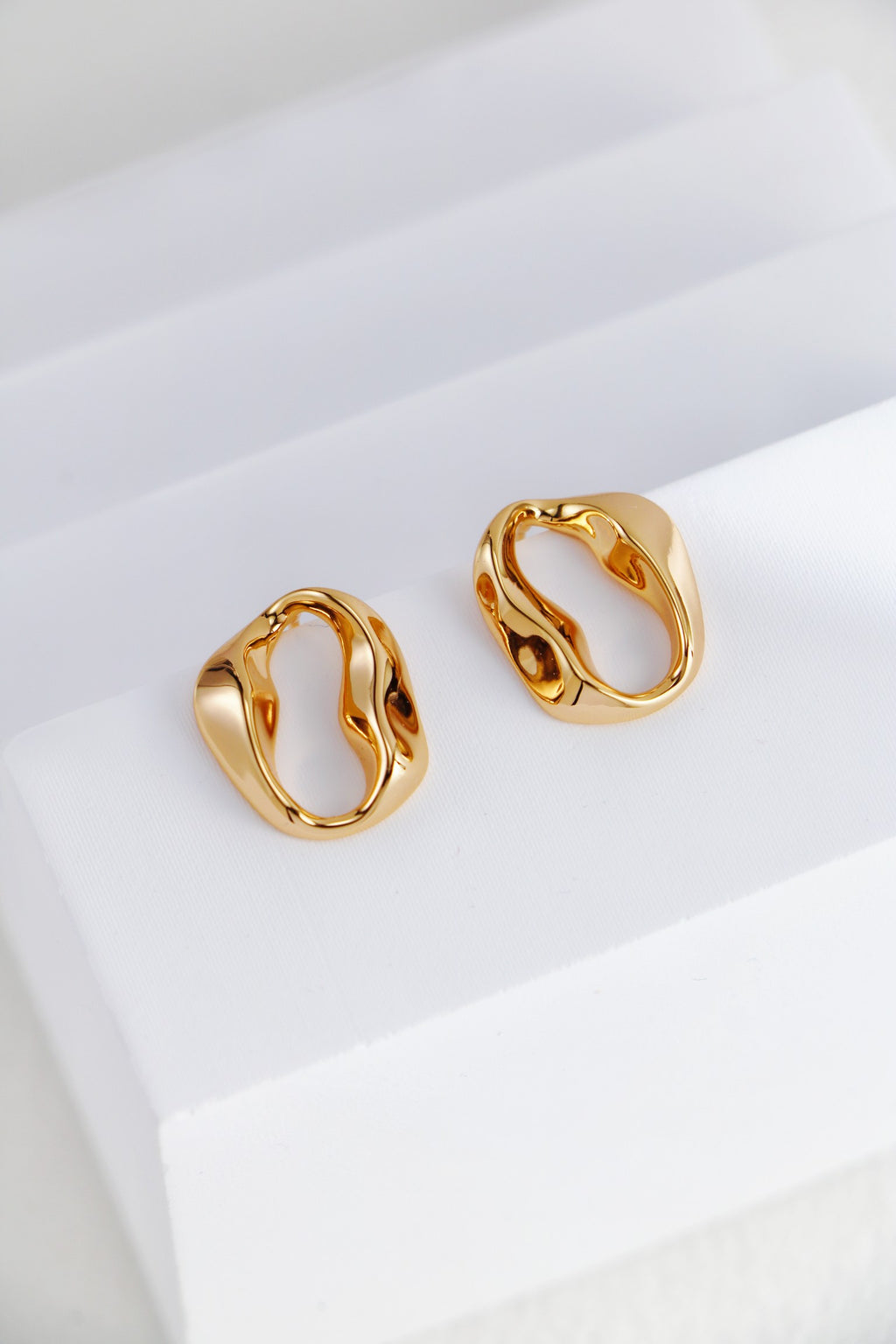 Two-Tone Drop Earrings — Two-Tone Sterling Silver & 18K Gold Vermeil | SENLORE