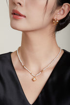 Two-Tone Drop Earrings — Two-Tone Sterling Silver & 18K Gold Vermeil | SENLORE