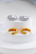 Horn-Texture Drop Earrings — 18K Gold Vermeil & Sterling Silver | SENLORE