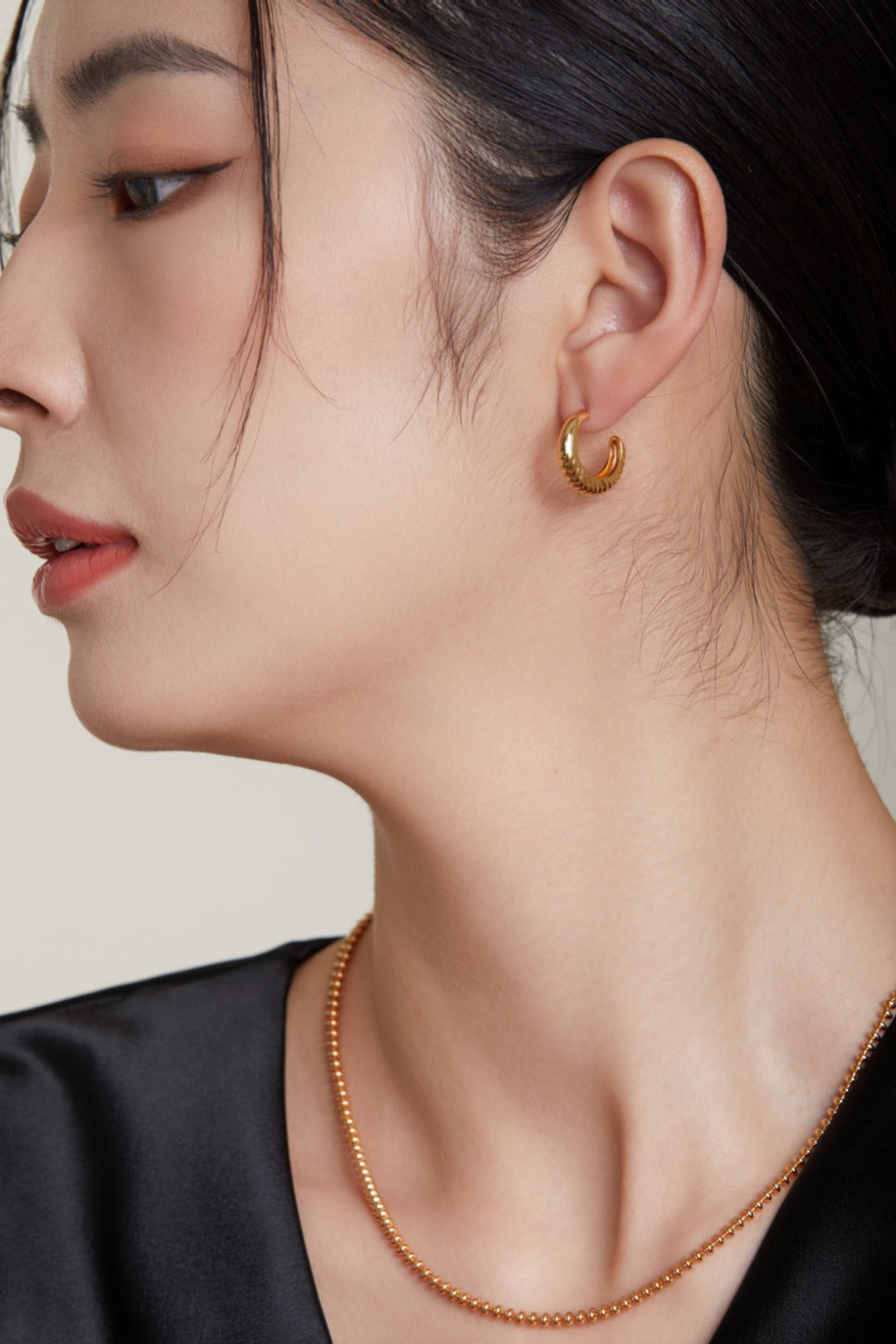 Horn-Texture Drop Earrings — 18K Gold Vermeil & Sterling Silver | SENLORE