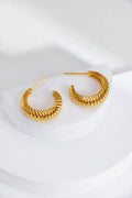 Horn-Texture Drop Earrings — 18K Gold Vermeil & Sterling Silver | SENLORE