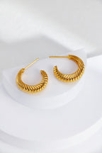 Horn-Texture Drop Earrings — 18K Gold Vermeil & Sterling Silver | SENLORE