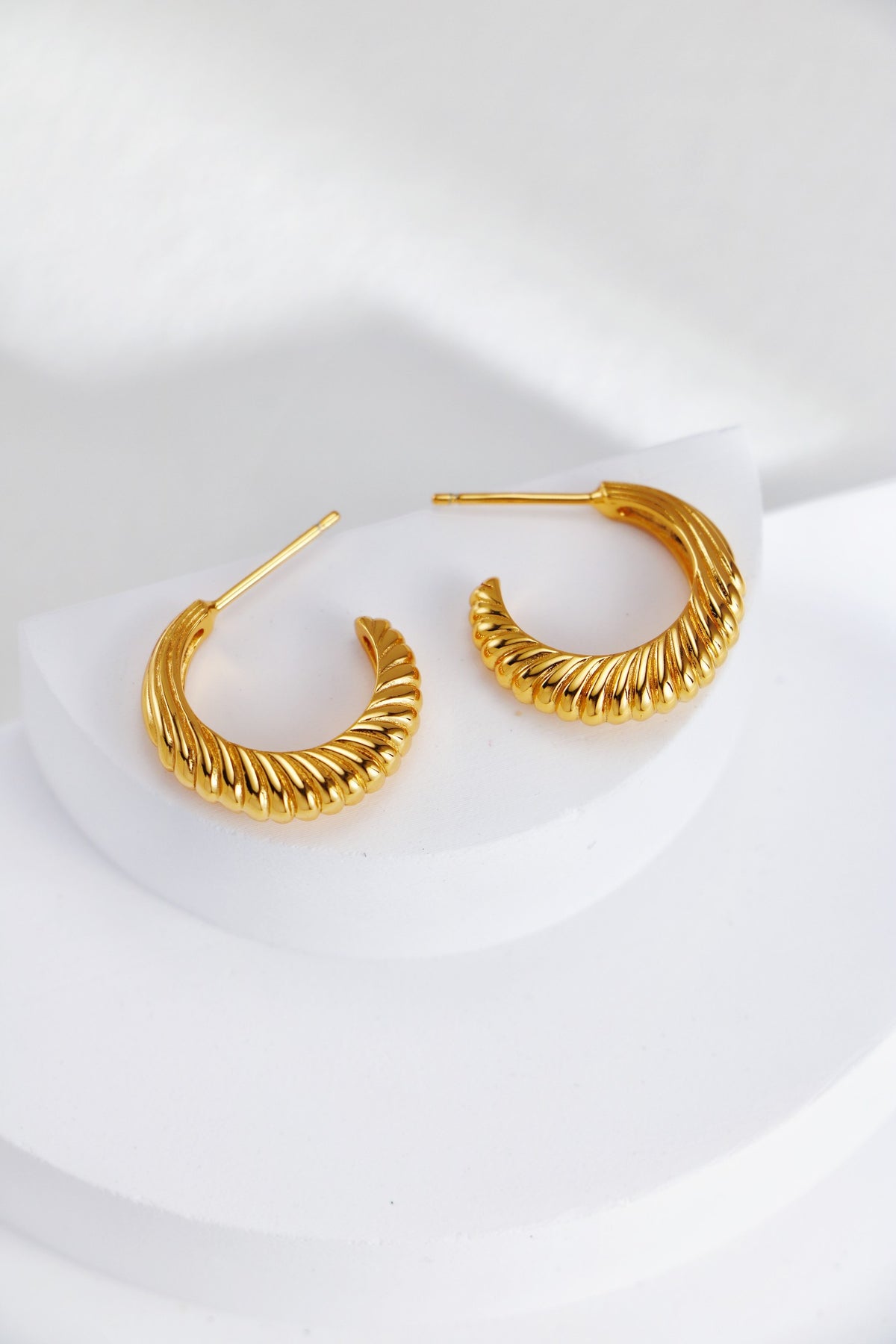 Horn-Texture Drop Earrings — 18K Gold Vermeil & Sterling Silver | SENLORE