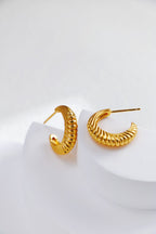 Horn-Texture Drop Earrings — 18K Gold Vermeil & Sterling Silver | SENLORE