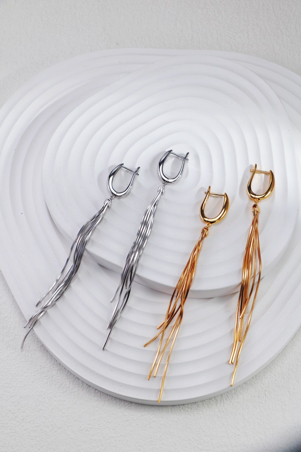 Tassel Drop Earrings — Sterling Silver Tassel | SENLORE