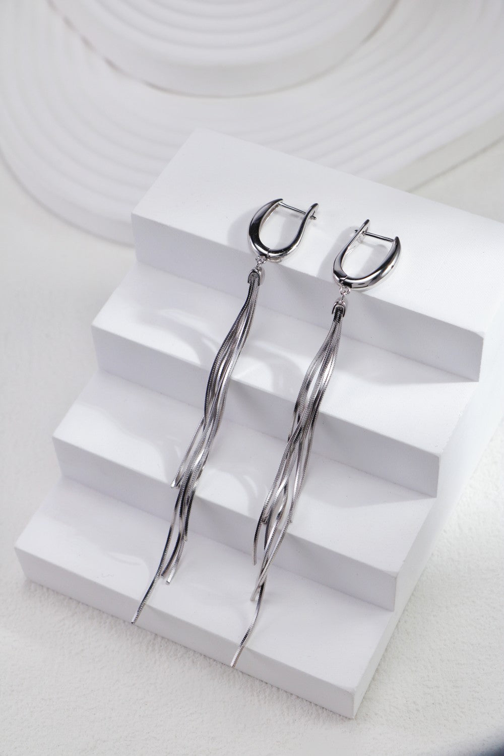 Tassel Drop Earrings — Sterling Silver Tassel | SENLORE