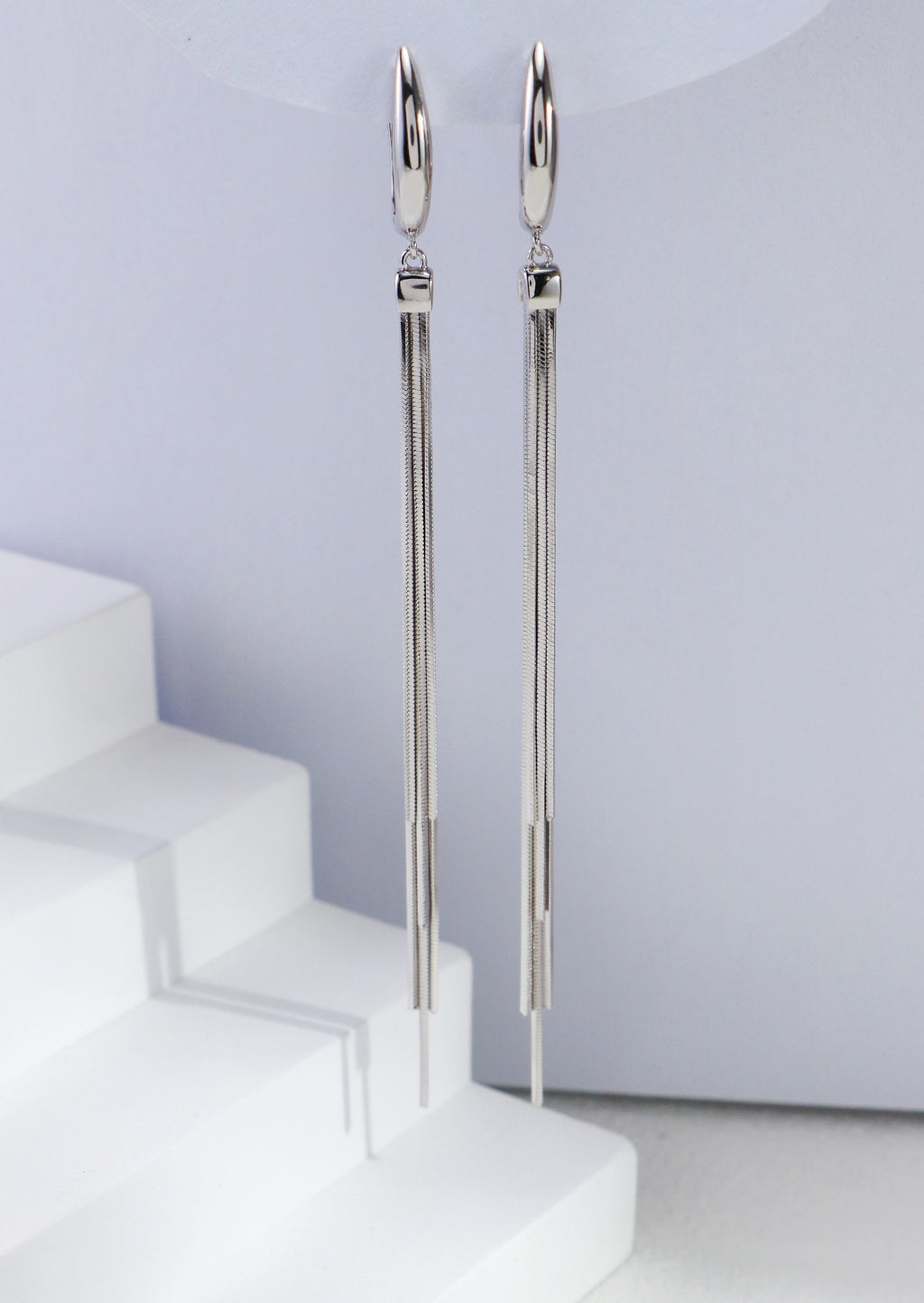 Tassel Drop Earrings — Sterling Silver Tassel | SENLORE