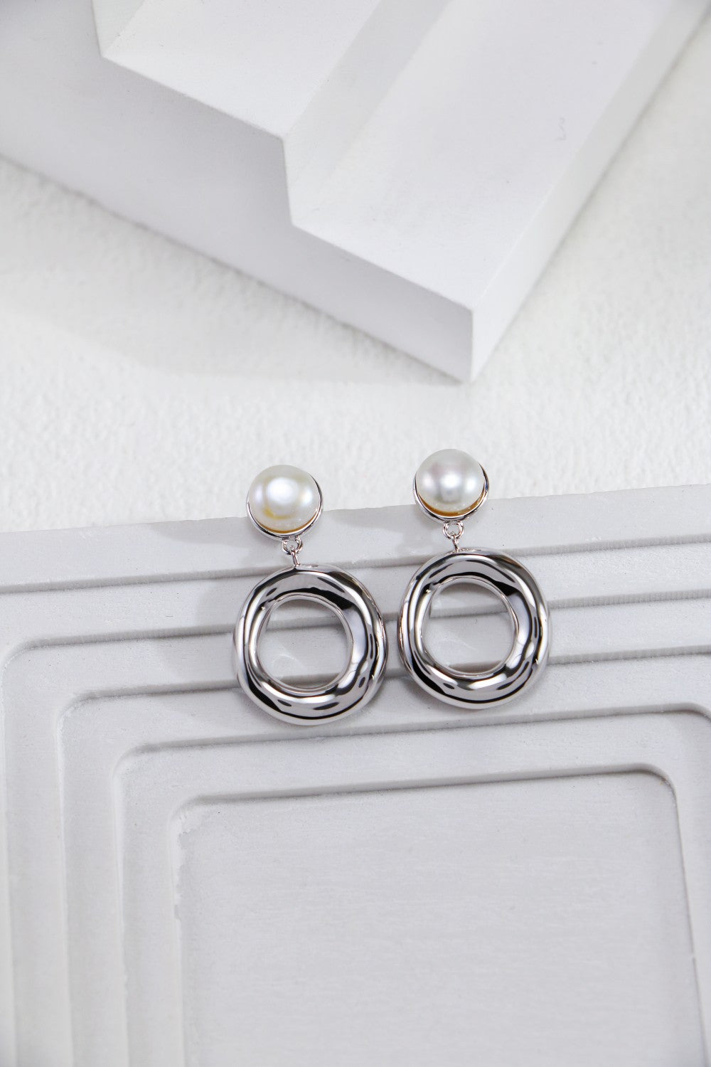 Freshwater Pearl Drop Earrings — Pearl & Sterling Silver | SENLORE