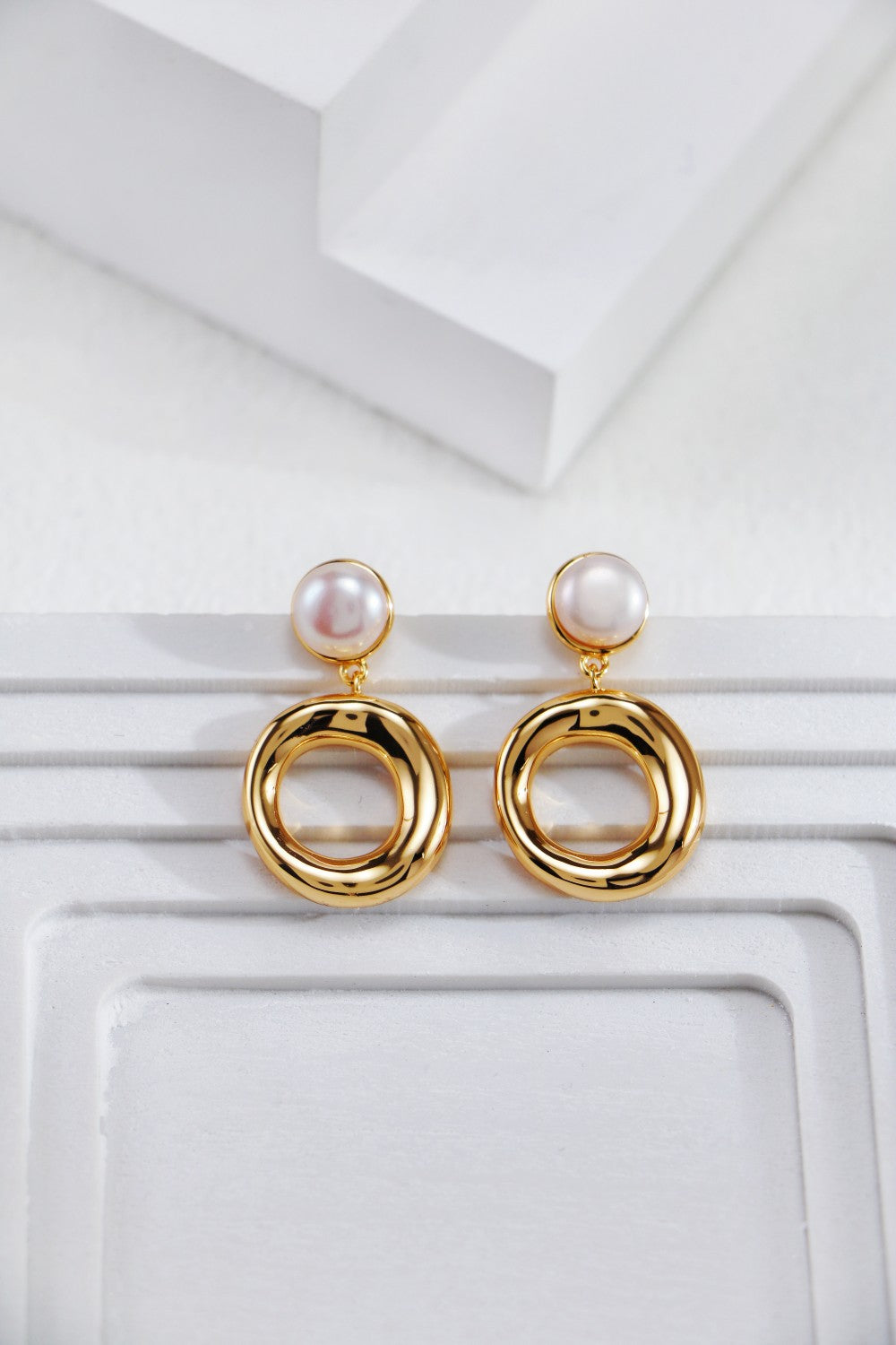 Freshwater Pearl Drop Earrings — Pearl & Sterling Silver | SENLORE
