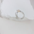Freshwater Pearl Open Ring — Pearl & Sterling Silver | SENLORE