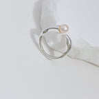 Freshwater Pearl Open Ring — Pearl & Sterling Silver | SENLORE