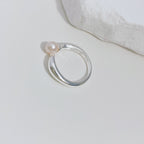 Freshwater Pearl Open Ring — Pearl & Sterling Silver | SENLORE