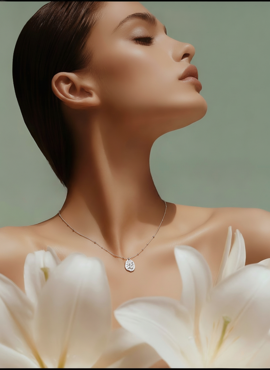 Curved Edge Tag Necklace
