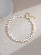 Minimalist Freshwater Pearl Necklace — Pearl & 18K Gold Vermeil | SENLORE