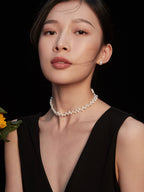 Minimalist Freshwater Pearl Necklace — Pearl & 18K Gold Vermeil | SENLORE