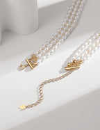 SENLORE Rice Grain Pearl Necklace – Side View