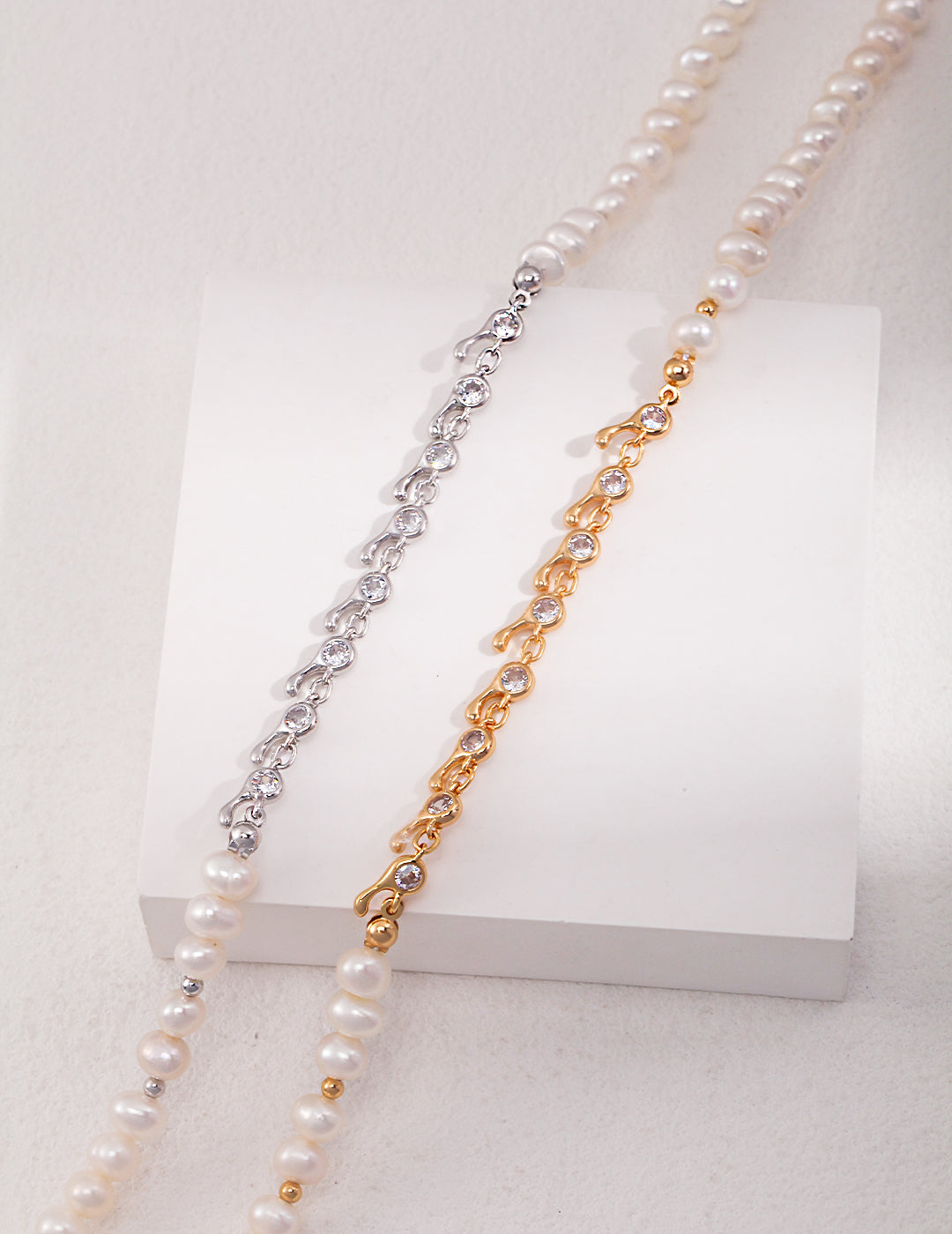 Sterling Silver Teardrop Pearl Necklace