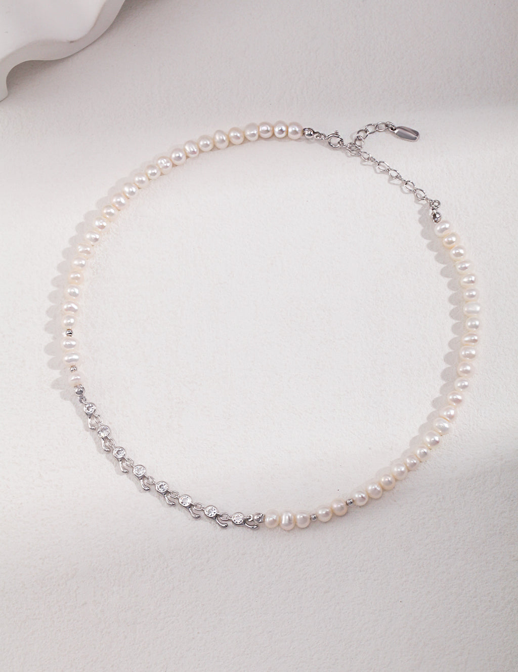 Sterling Silver Teardrop Pearl Necklace