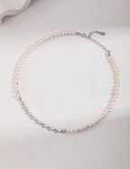 Sterling Silver Teardrop Pearl Necklace