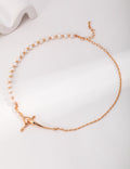 SENLORE Sterling Silver Pearl Necklace – Front View