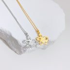 Amber Flower Necklace — Amber, Sterling Silver & 18K Gold Vermeil | SENLORE