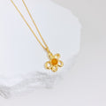 Amber Flower Necklace — Amber, Sterling Silver & 18K Gold Vermeil | SENLORE
