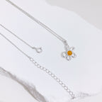 Amber Flower Necklace — Amber, Sterling Silver & 18K Gold Vermeil | SENLORE