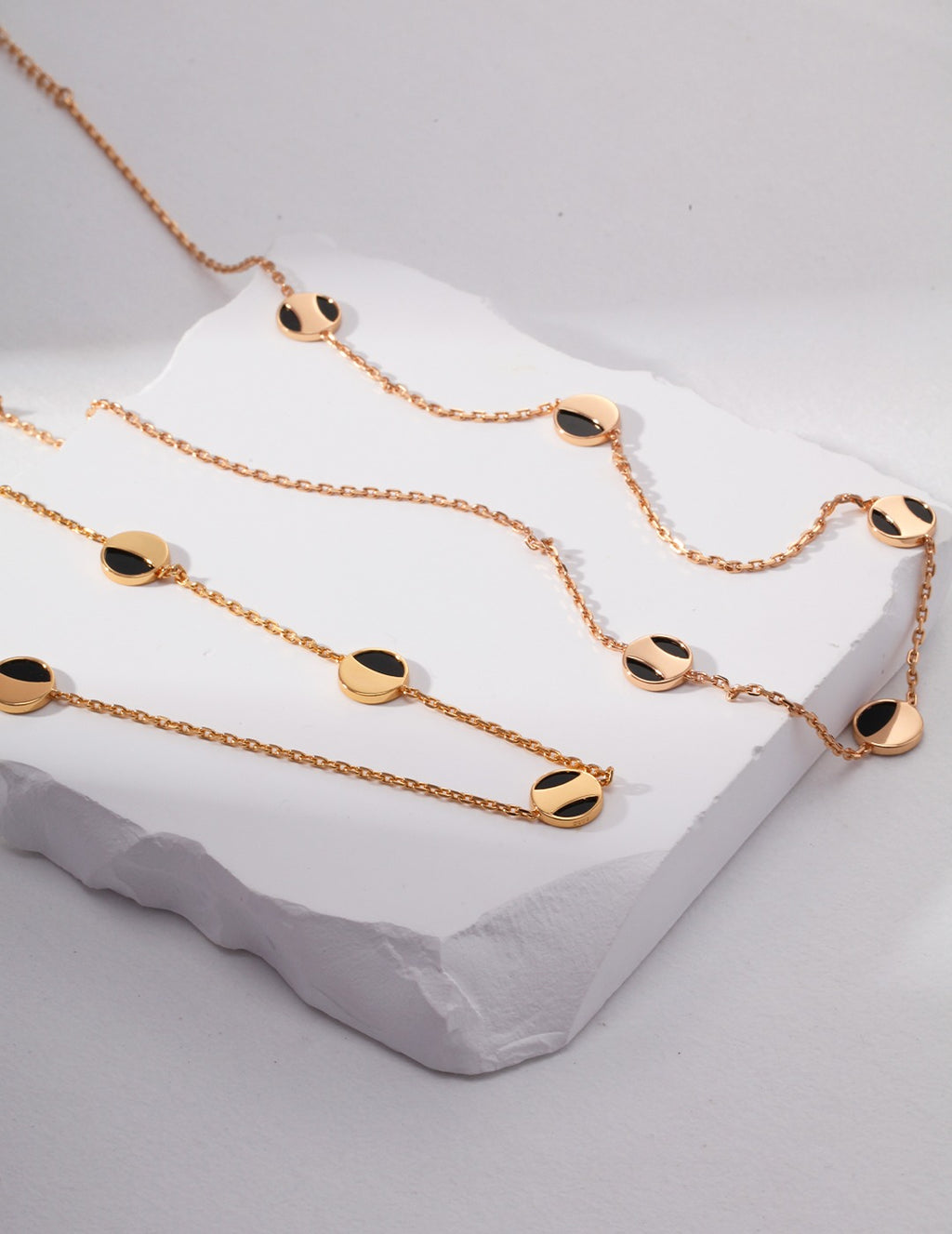 Agate Long Chain Necklace — 18K Gold Vermeil, agate | SENLORE