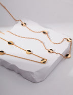 Agate Long Chain Necklace — 18K Gold Vermeil, agate | SENLORE