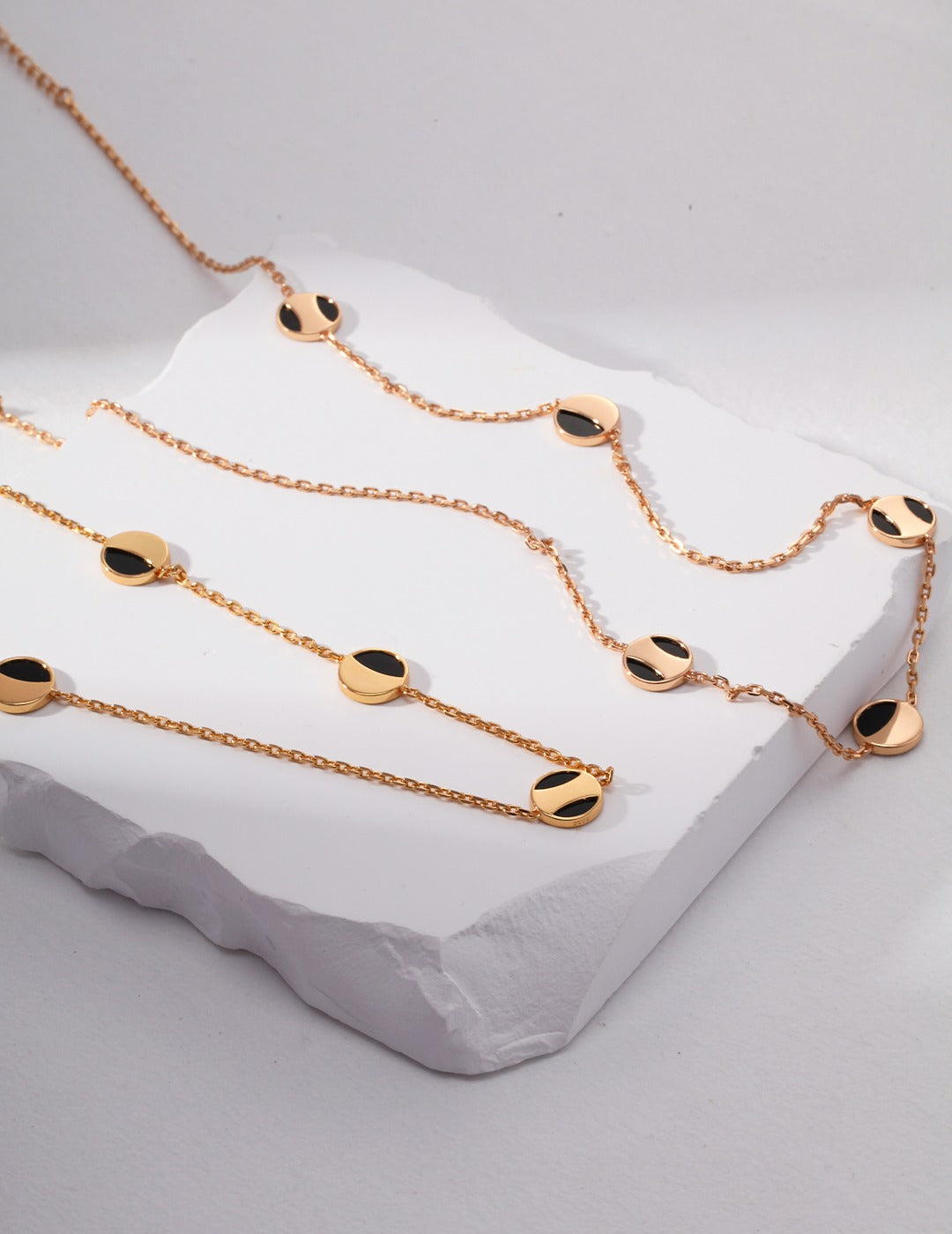 Agate Long Chain Necklace — 18K Gold Vermeil, agate | SENLORE