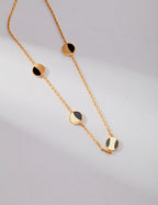 Agate Long Chain Necklace — 18K Gold Vermeil, agate | SENLORE