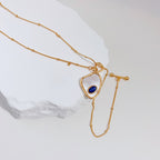 Mother-of-Pearl Lapis Necklace — Mother-of-Pearl, Lapis & 18K Gold Vermeil | SENLORE