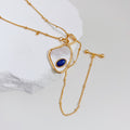 Mother-of-Pearl Lapis Necklace — Mother-of-Pearl, Lapis & 18K Gold Vermeil | SENLORE