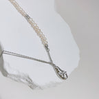 Freshwater Pearl Zirconia Necklace — Pearl, Cubic Zirconia & 18K Gold Vermeil | SENLORE