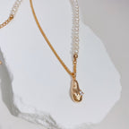 Freshwater Pearl Zirconia Necklace — Pearl, Cubic Zirconia & 18K Gold Vermeil | SENLORE