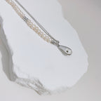 Freshwater Pearl Zirconia Necklace — Pearl, Cubic Zirconia & 18K Gold Vermeil | SENLORE