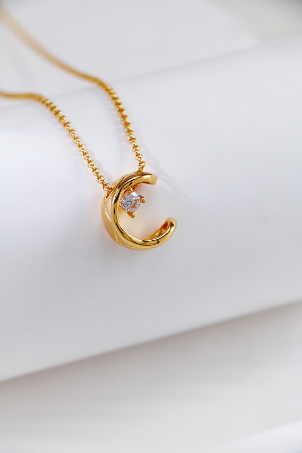 Diamond-Lattice Zirconia Necklace — Cubic Zirconia & 18K Gold Vermeil | SENLORE
