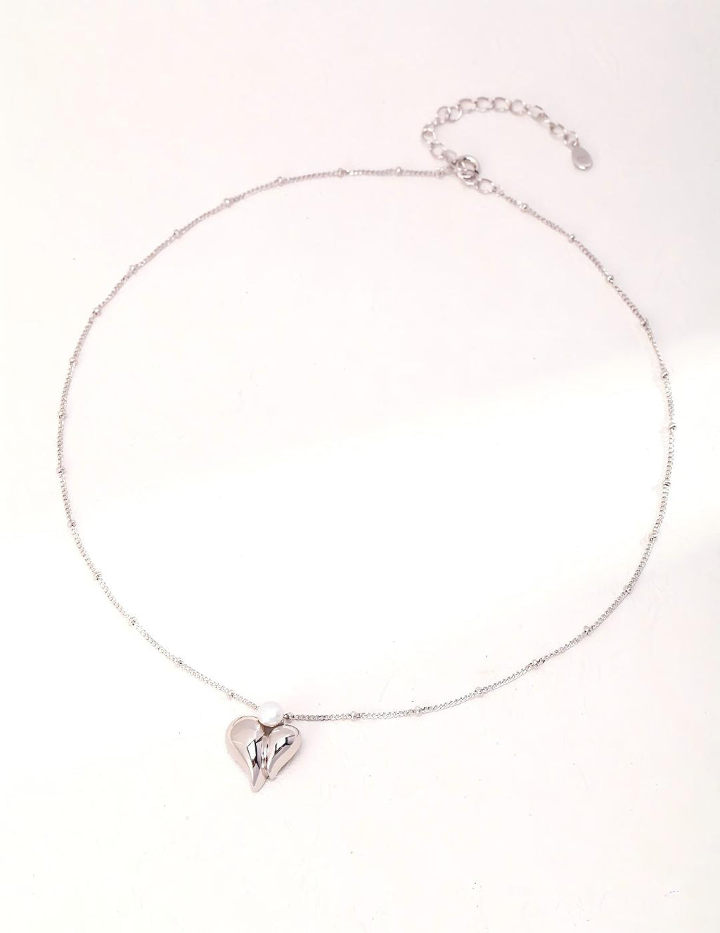 Heart Pearl Necklace — Sterling Silver, 18K Gold Vermeil, natural freshwater pearl | SENLORE