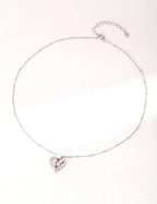 Heart Pearl Necklace — Sterling Silver, 18K Gold Vermeil, natural freshwater pearl | SENLORE