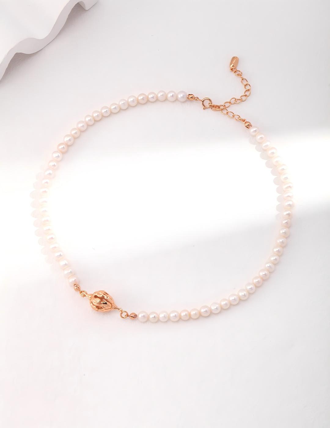 Flower Cluster Pearl Necklace — Sterling Silver, 18K Gold Vermeil, natural freshwater pearl | SENLORE