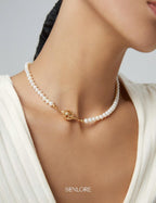 Flower Cluster Pearl Necklace — Sterling Silver, 18K Gold Vermeil, natural freshwater pearl | SENLORE