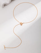 Ginkgo Leaf Pearl Necklace — Sterling Silver, 18K Gold Vermeil, natural freshwater pearl | SENLORE