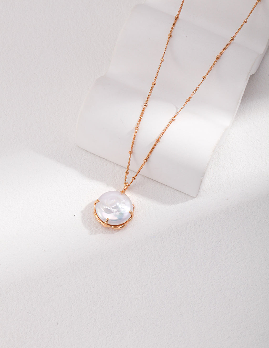 Baroque Vine Pearl Necklace — 18K Gold Vermeil, natural baroque pearl | SENLORE