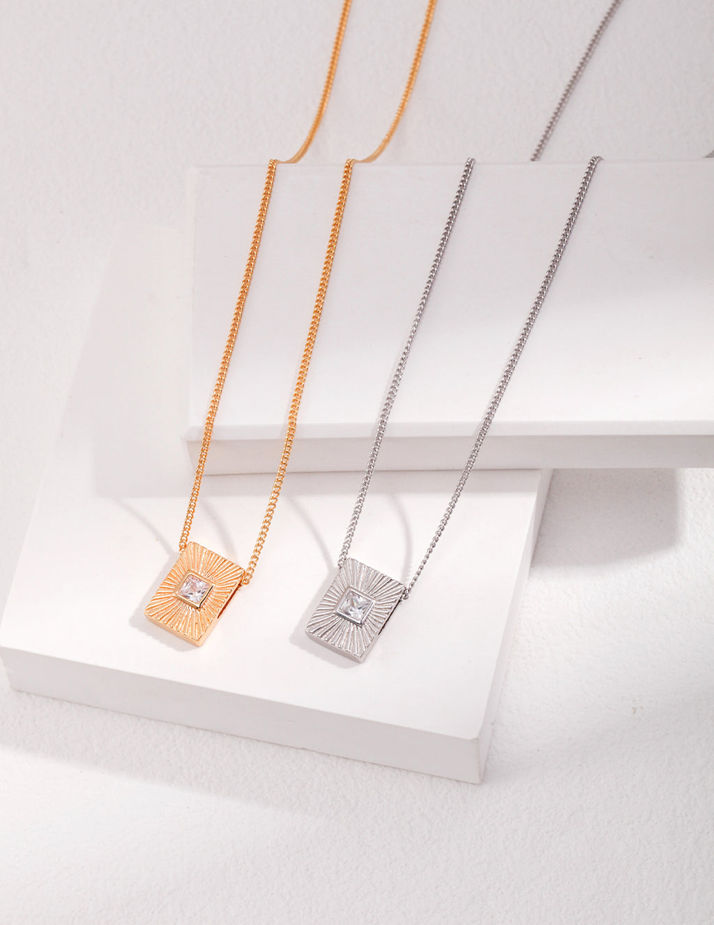 Minimal Sun God Zircon Earrings — Sterling Silver, 18K Gold Vermeil, cubic zirconia | SENLORE