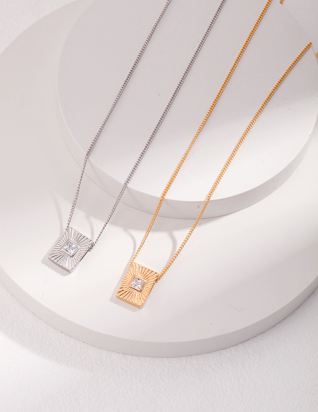 Minimal Sun God Zircon Earrings — Sterling Silver, 18K Gold Vermeil, cubic zirconia | SENLORE