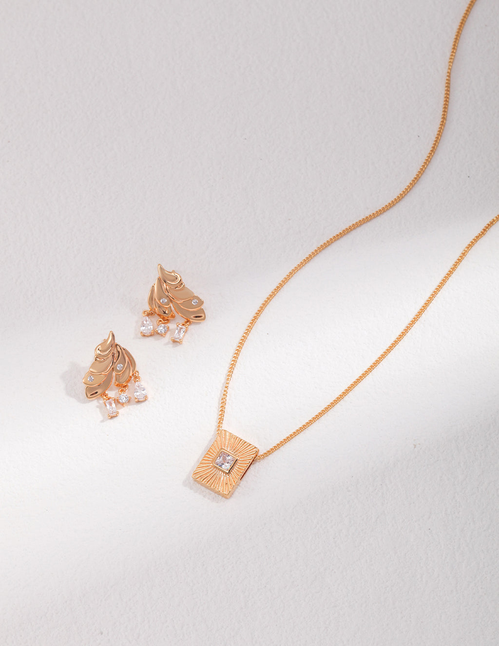 Minimal Sun God Zircon Earrings — Sterling Silver, 18K Gold Vermeil, cubic zirconia | SENLORE