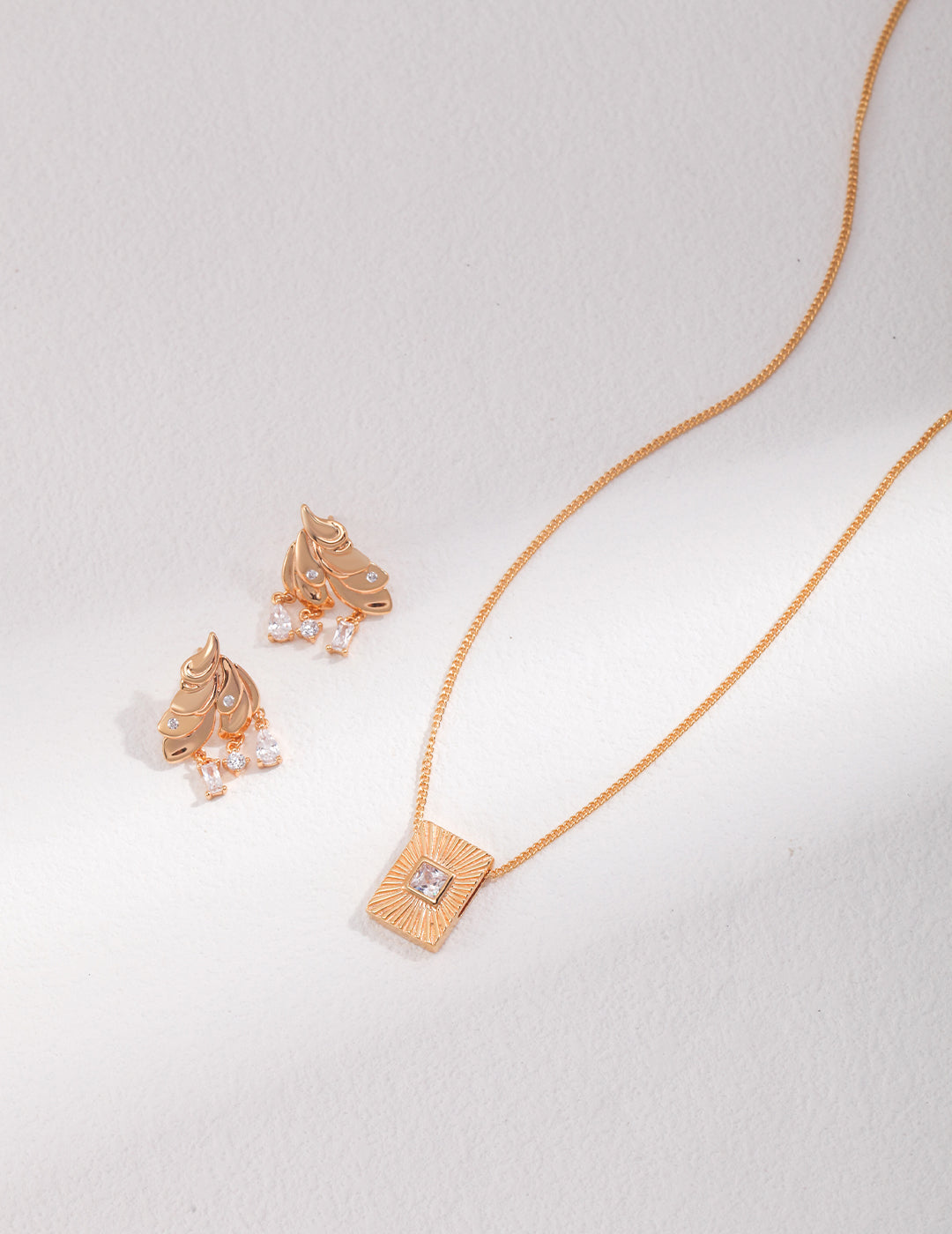 Minimal Sun God Zircon Earrings — Sterling Silver, 18K Gold Vermeil, cubic zirconia | SENLORE