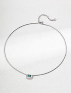 SENLORE Fashion Minimalist Zircon Necklace – Side View