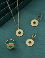 SENLORE Green Agate Necklace – Front View