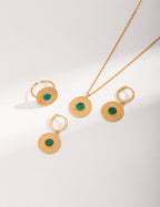 SENLORE Green Agate Necklace – Side View